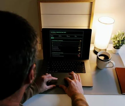 IT Security Engineer - Internal Pen Test Checklist Stock Photos