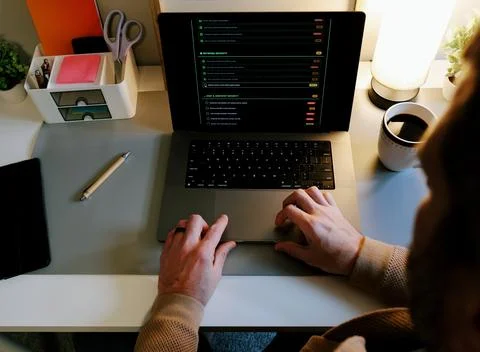 IT Security Engineer - Internal Pen Test Checklist Stock Photos
