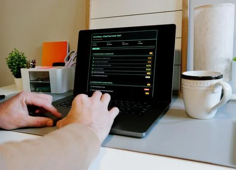 IT Security Engineer - Internal Pen Test Checklist Stock Photos