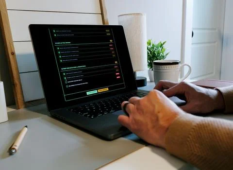 IT Security Engineer - Internal Pen Test Checklist Stock Photos