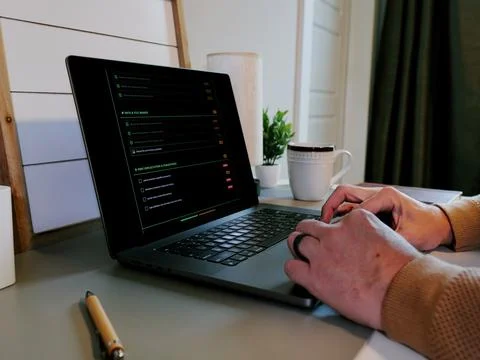 IT Security Engineer - Internal Pen Test Checklist Stock Photos