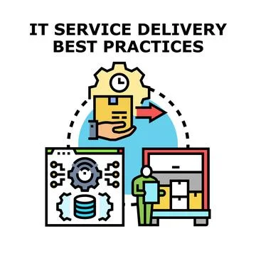 It service delivery best practices optimizing business process イラスト素材