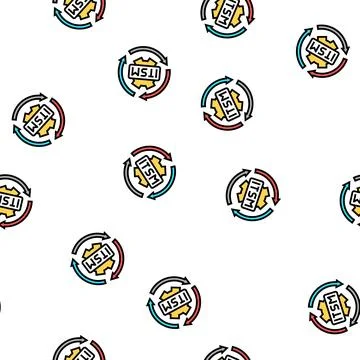 It service management vector seamless pattern Illustrazione stock