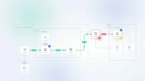 IT Service Map Incident Status Network Monitoring Dashboard Horizontal Stock Footage 346355811