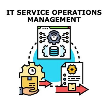 It service operations management vector concept illustration Illustrazione stock