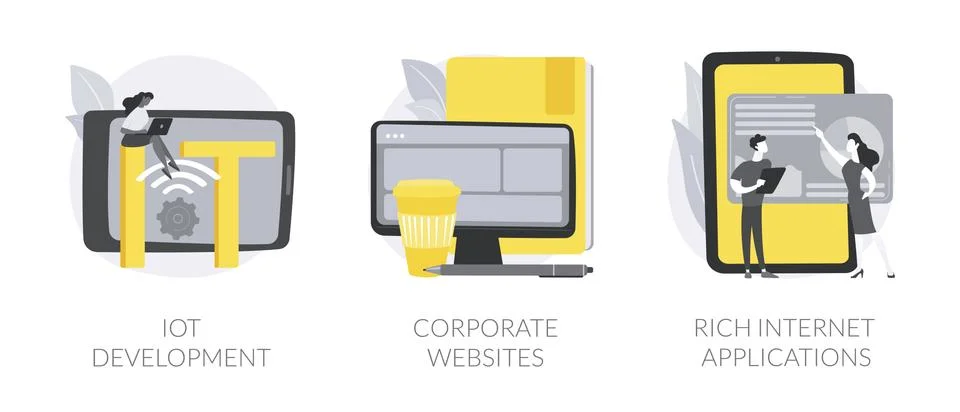 IT services abstract concept vector illustrations. Stock-Illustration