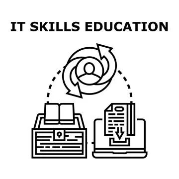 It skills education development and continuous learning イラスト素材