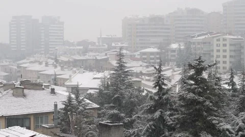 It is snowing in the city, Stock Footage 167311727