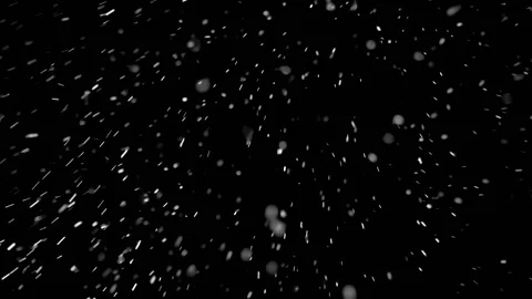 It is snowing in cold winter, Beautiful Real snow falls on black background Stock Footage 152518100