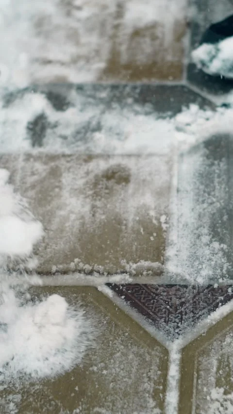It is snowing heavily outside Stock Footage 254661579
