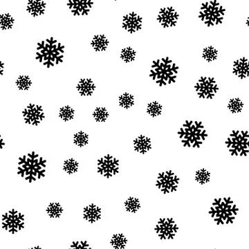 It is snowing. Seamless pattern of snowflakes. Christmas or winter theme vector Stock Illustration