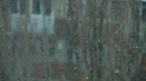 It snows outside Stock Footage 22323123