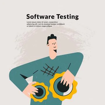 IT software application testing quality assurance concept. Application stress 스톡 일러스트