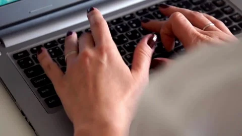 IT software developer hands typing data coding programming with laptop computer, Stock Footage 334586187