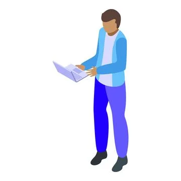 IT specialist icon isometric vector. Software administration programming Stock Illustration