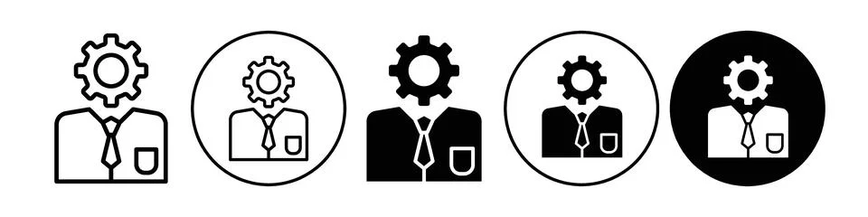 IT specialist icon vector set collection for web Stock Illustration