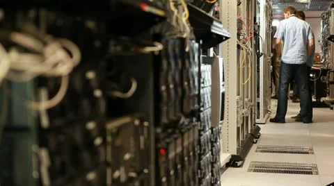 IT specialists in server room Stock-Footage 12518609