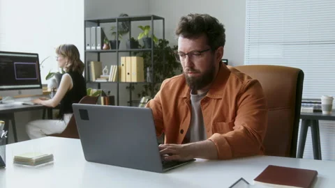 IT Specialists Working in Office Stock Footage 313488987