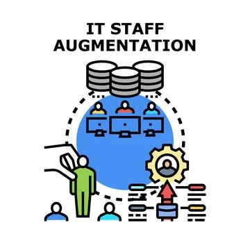 It staff augmentation attracting new employee joining team 库存插图