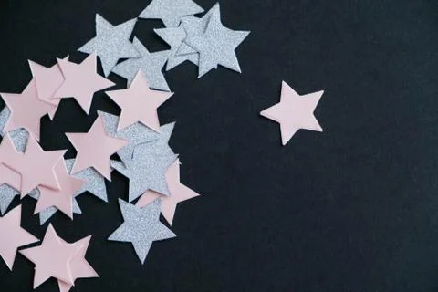 It is Star lights on black background. 스톡 사진