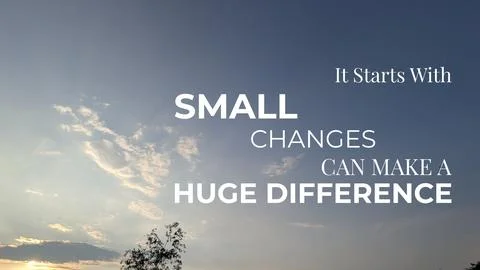 It starts with small changes that yield a huge difference. Embrace minimal .. Stock Photos