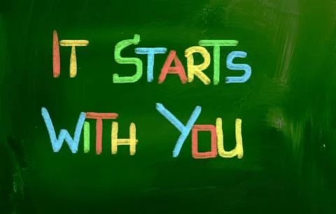 It starts with you concept Stock Illustration