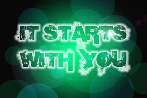 It starts with you concept Stock Illustration