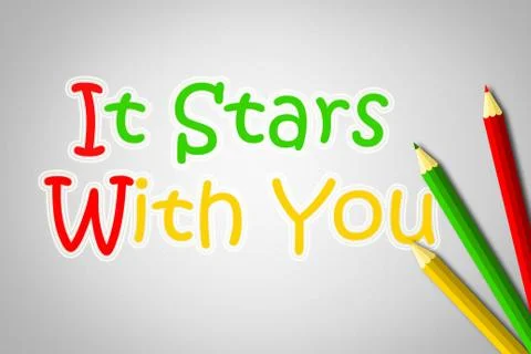 It starts with you concept Stock Illustration