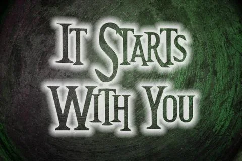 It starts with you concept Stock Illustration