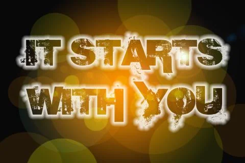 It starts with you concept Stock Illustration