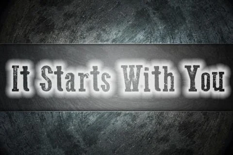 It starts with you concept Stock Illustration