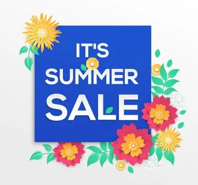 It is summer sale - modern vector colorful illustration Stock Illustration