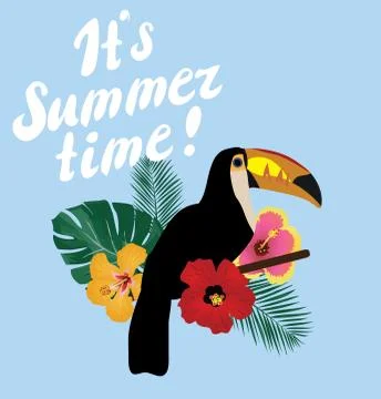 It is Summer Time Vector Stock Illustration