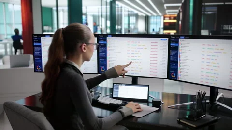 IT Support Specialist Calmly Managing Customer Service Tickets Stock Footage 345327199