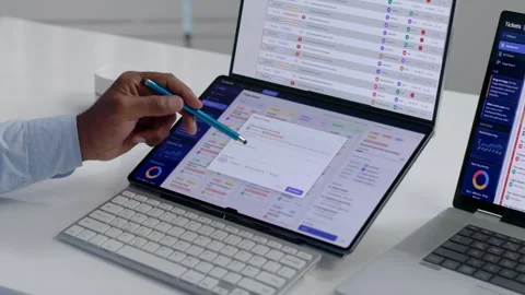 IT Support Specialist Happily Resolves Customer Issues Stock Footage 342978804