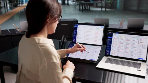 IT Support Specialist Managing Customer Service Tickets Stock Footage 337640763
