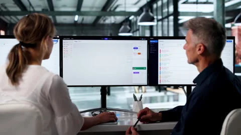 IT Support Specialists Collaborate Stock Footage 337225716