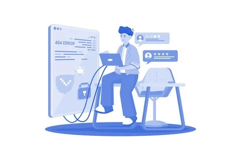 IT support team optimize troubleshooting processes. Stock Illustration