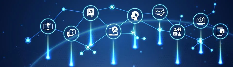 IT support vector illustration. Stock Illustration