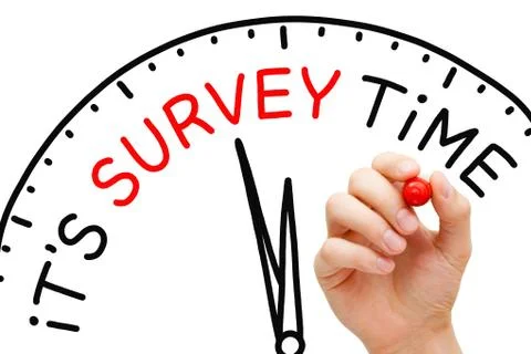 It Is Survey Time Concept Stockfoto's