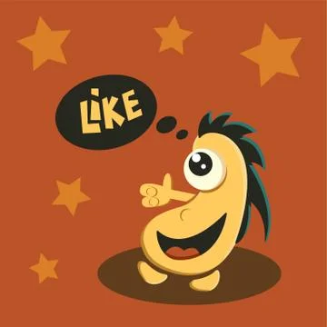 Like it symbol monster Stock-Illustration