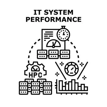 It system performance optimization and high computing Stock Illustration