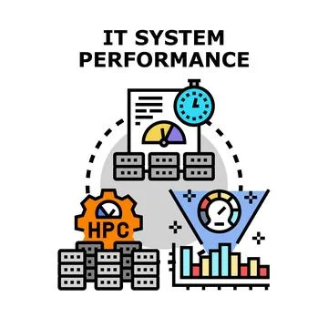 It system performance optimization and high computing Stock Illustration