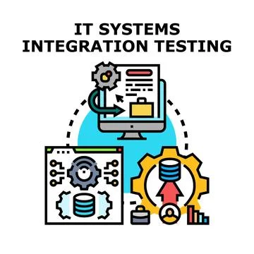 It systems integration testing vector concept illustration 库存插图