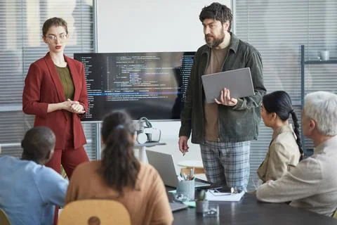 IT Team Discussing Project in Meeting Stock Photos
