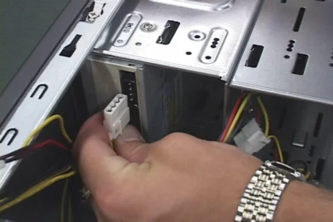 IT tech installing computer components Stock Footage 548961