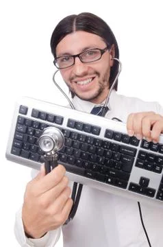 IT technician in security concept 스톡 사진