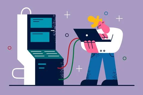 IT technologies and software concept Stock Illustration