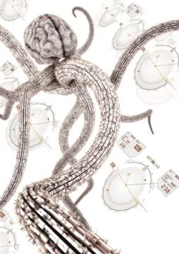 IT technology abstract poster Stock Illustration