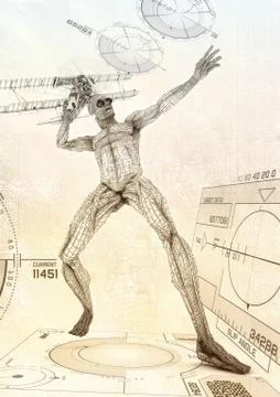 IT technology abstract poster Stock Illustration